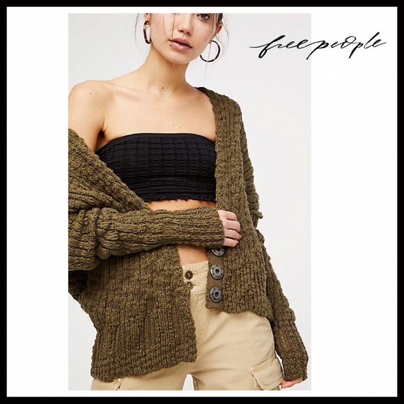 Free People Sweaters - FREE PEOPLE RIBBED KNIT OVERSIZE LONG CARDIGAN A2C